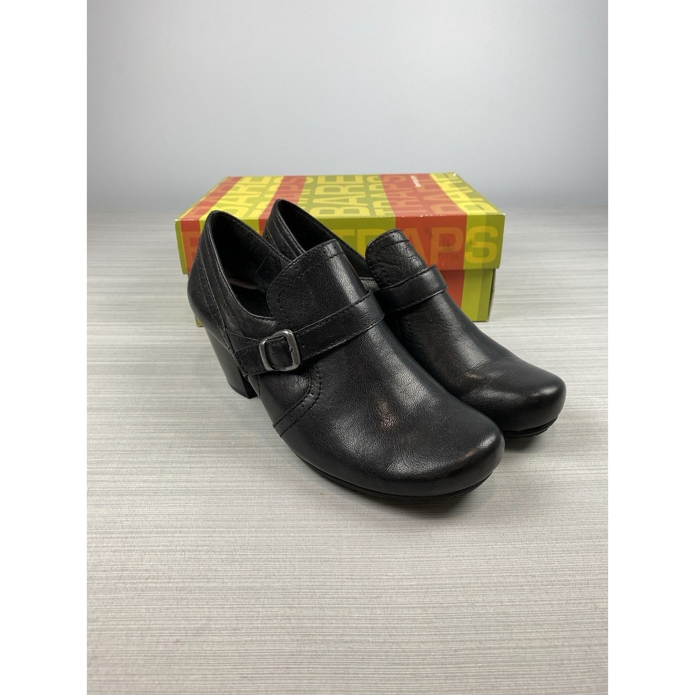 BareTraps Womens Haydon Buckle Strap Low Ankle Boot Black Comfort Shoe Size 9.5